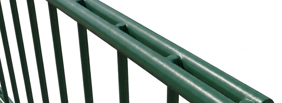 Doppelstabmattenzaun in Moosgrün RAL 6005